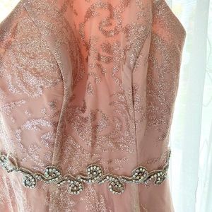 Jackie Jon Ball Gown Dress Size 1. Rose Gold Color